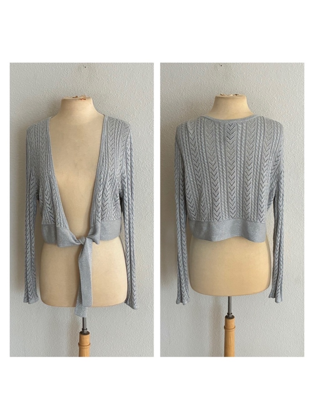 Lane Bryant silver shimmer shrug size 18/20